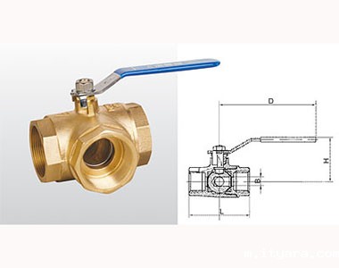 米兰app下载免费安装苹果手机黄铜三通球阀(T型)262